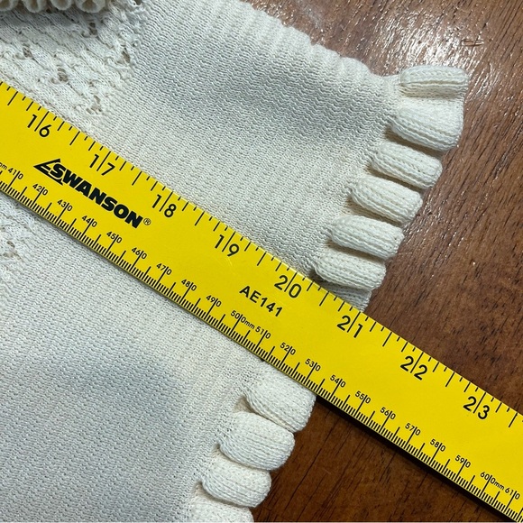 Zara Cream knit sweater black bow size small - Picture 4 of 6